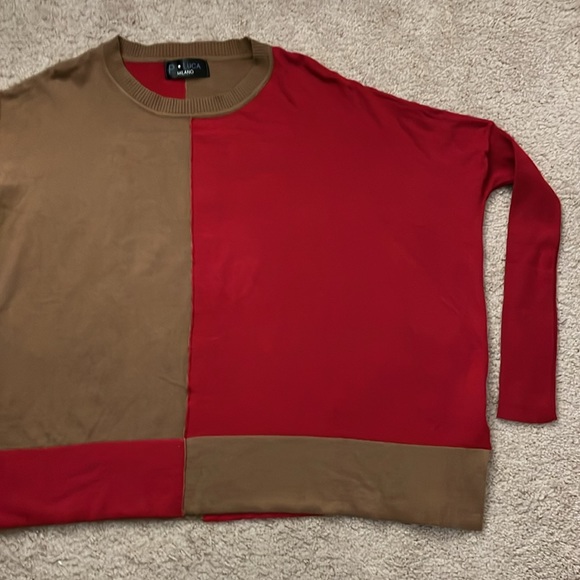 NWOT P LUCA COLOR BLOCK SWEATER ONE SIZE FITS ALL - Picture 7 of 7